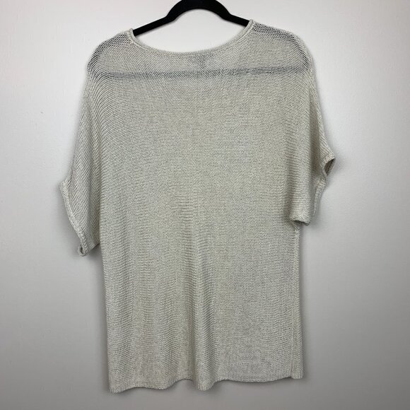 Eileen Fisher Open Knit Light-weight Wool Sweater - Picture 6 of 6